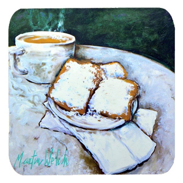 Carolines Treasures Food Beignet Time Foam Coasters- Set of 4 MW1008FC